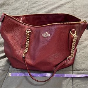 Coach purse with chains